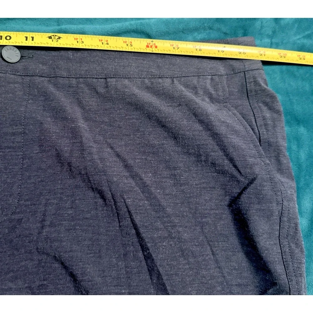 Faherty Men Sze 42 All Day Solid Shorts Drawstring Charcoal No Belt Loops Active